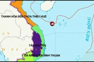 Vị trí tàu cá QNa-90187TS gặp nạn trên biển