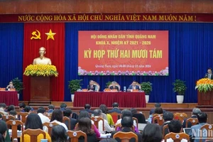 Quang cảnh kỳ họp thứ 28, Hội đồng nhân dân tỉnh Quảng Nam khóa 10, nhiệm kỳ 2021-2026.