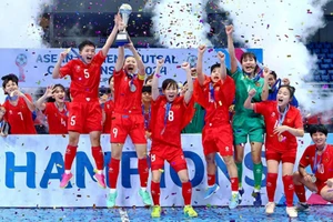 Tuyển futsal nữ Việt Nam lên ngôi tại giải Đông Nam Á 2024. (Ảnh PFF)