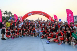 Các vận động viên tham gia Giải chạy từ thiện Newborns Vietnam Run Out, ngày 4/5.