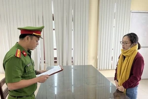 Đối tượng Nguyễn Thị Dung bị bắt tại Thái Nguyên. (Ảnh Công an cung cấp)
