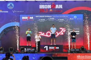 Ba vận động viên nam xuất sắc tại VinFast IRONMAN 70.3 Việt Nam. 