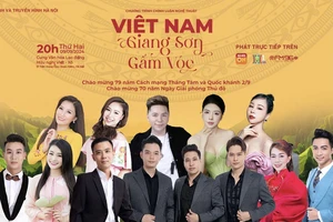 Các nghệ sĩ tham gia chương trình "Việt Nam giang sơn gấm vóc".