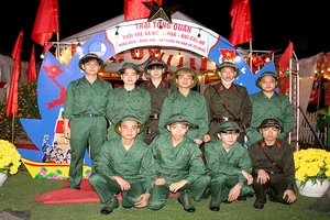 Các thanh niên huyện Kim Bảng trong ngày hội tòng quân.