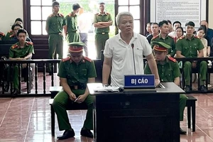 Bị cáo Nguyễn Văn Khuê tại phiên tòa.