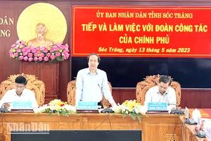 Bộ trưởng Nguyễn Kim Sơn phát biểu tại buổi làm việc.