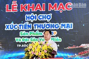 Phó Chủ tịch Thường trực Ủy ban nhân dân tỉnh Sóc Trăng Lâm Hoàng Nghiệp phát biểu khai mạc.