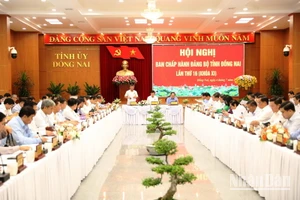 Quang cảnh Hội nghị Ban Chấp hành Đảng bộ tỉnh Đồng Nai lần thứ 16.