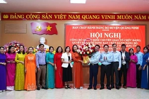 Ban chấp hành Đảng bộ thị trấn Quán Hàu được kiện toàn sau khi sắp xếp lại đơn vị hành chính. 