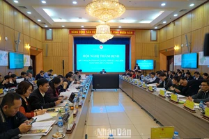 Quang cảnh Phiên họp thẩm định Quy hoạch tỉnh Hà Giang thời kỳ 2021-2030, tầm nhìn đến năm 2050. (Ảnh: TRUNG HƯNG)