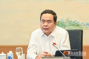 Chủ tịch Quốc hội Trần Thanh Mẫn phát biểu tại phiên thảo luận tổ. (Ảnh: DUY LINH) 