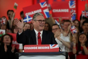 Lãnh đạo Công đảng của Anh, ông Keir Starmer phát biểu tại tiệc chiêu đãi mừng chiến thắng sau cuộc bầu cử, London, Anh, ngày 5/7/2024. (Ảnh: Reuters) 