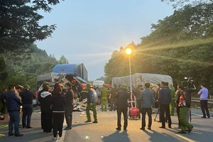 Hiện trường vụ tai nạn nghiêm trọng tại Lạng Sơn sáng 31/10. (Ảnh: Ủy ban An toàn giao thông Quốc gia cung cấp).