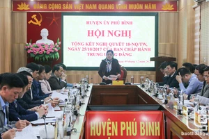 Hội nghị Ban Chấp hành lần thứ 25 của Đảng bộ huyện Phú Bình.