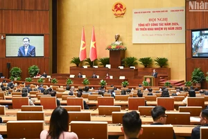 Quang cảnh hội nghị tổng kết công tác năm 2024, triển khai nhiệm vụ năm 2025 của Văn phòng Quốc hội.