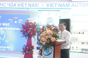 Ông Vũ Anh Tuấn, Phó Cục trưởng Cục Thông tin khoa học, công nghệ quốc gia phát biểu tại sự kiện.