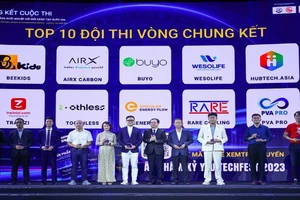 Các đội dự thi Vòng chung kết tại Cuộc thi Tìm kiếm tài năng khởi nghiệp sáng tạo Quốc gia năm 2023.