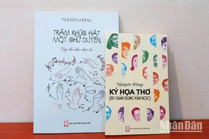 Bìa hai tác phẩm mới của nhà thơ Nguyên Hùng.