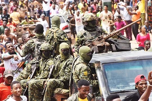 Cuộc đảo chính quân sự mới đây ở Guinea. Ảnh: AFP