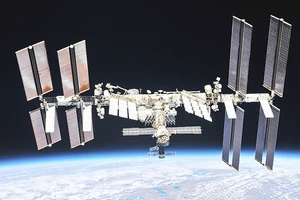 Trạm ISS nhìn từ không gian. Ảnh: NASA
