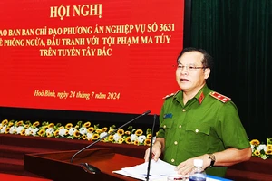 Thứ trưởng Công an Nguyễn Văn Long phát biểu ý kiến tại giao ban Ban chỉ đạo phương án nghiệp vụ số 3631.