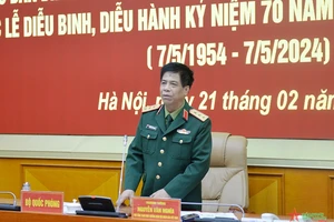 Thượng tướng Nguyễn Văn Nghĩa, Phó Tổng Tham mưu trưởng Quân đội nhân dân Việt Nam phát biểu tại hội nghị. (Ảnh: Báo Quân đội nhân dân).