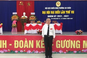 Ông Nguyễn Đình Phùng tại Đại hội đại biểu Hội Cựu Chiến binh nhiệm kỳ 2022-2027.