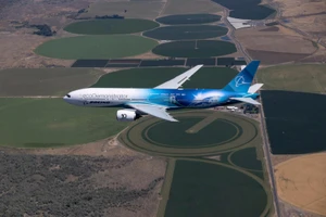 Chương trình Boeing ecoDemonstrator 2024 sẽ thử nghiệm 36 công nghệ mới trên máy bay Boeing 777-200ER (Extended Range). Ảnh: Boeing