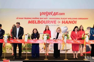 Lễ khai trương đường bay mới Hà Nội-Melbourne diễn ra tại Melbourne (Australia) sáng 4/6/2024.