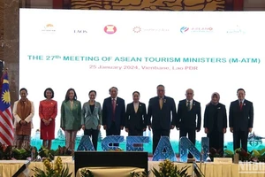 Bộ trưởng Du lịch các nước ASEAN tại sự kiện. (Ảnh: Hải Tiến)