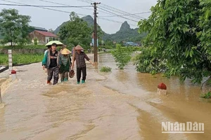 Các tuyến đường nông thôn ở xã Y Tịch, Chi Lăng (Lạng Sơn) bị ngập úng, gây khó khăn cho các phương tiện đi lại. 