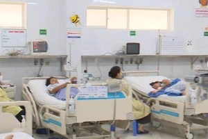 Khu vực điều trị bệnh nhân mắc sốt xuất huyết tại Bệnh viện Nhi đồng Đồng Nai.