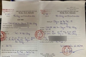 Giấy mời phóng viên N.V.T đến cơ quan Công an Bắc Giang để xác minh vụ việc. 