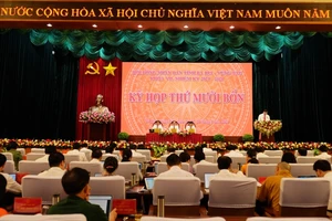 Toàn cảnh kỳ họp thứ 14 Hội đồng nhân dân tỉnh Bà Rịa-Vũng Tàu khóa VII. 