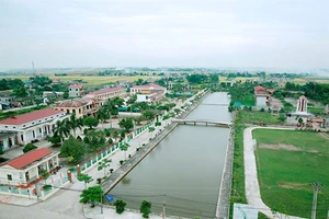 Huyện Yên Khánh, tỉnh Ninh Bình đạt chuẩn nông thôn mới nâng cao. (Ảnh: YẾN TRINH)