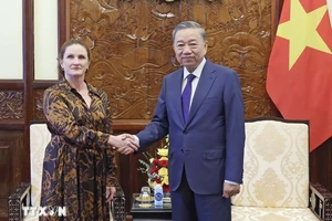Chủ tịch nước Tô Lâm tiếp Đại sứ New Zealand tại Việt Nam Caroline Beresford. (Ảnh: TTXVN)