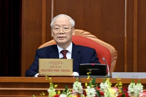 Tổng Bí thư Nguyễn Phú Trọng chủ trì và phát biểu bế mạc Hội nghị Trung ương lần thứ chín, khóa XIII, tháng 5/2024.