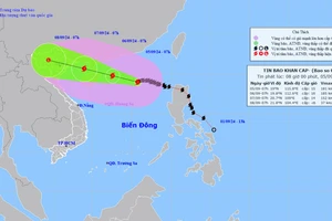 Đường đi của siêu bão Yagi.