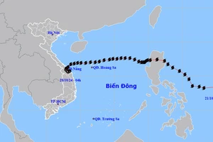 Áp thấp nhiệt đới tiếp tục suy yếu thành vùng áp thấp và tan dần. (Nguồn: nchmf.gov.vn)