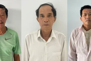 Ba đối tượng cầm đầu là Nguyễn Huỳnh Văn Đợi, Trần Đình Bá và Đoàn Trọng. (Ảnh Công an cung cấp) 