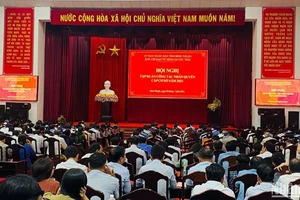 Quang cảnh tại Hội nghị tập huấn công tác nhân quyền cấp cơ sở tại Bình Thuận. (Ảnh: Ban tổ chức)