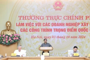 Thủ tướng Phạm Minh Chính chủ trì cuộc họp Thường trực Chính phủ với các doanh nghiệp xây dựng các công trình trọng điểm quốc gia.