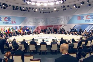 Phiên toàn thể Hội nghị các Nhà lãnh đạo BRICS mở rộng năm 2024, sáng 24/10 (theo giờ địa phương), tại Kazan, Liên bang Nga. (Ảnh: RUPTLY)