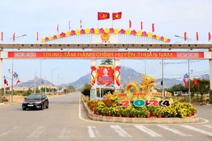 Diện mạo trung tâm hành chính huyện Thuận Nam, tỉnh Ninh Thuận. (Ảnh: NGUYỄN TRUNG)