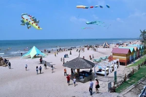 Bãi biển ở Bình Thuận. (Ảnh: Vietnam+)