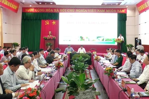 Toàn cảnh Hội thảo khoa học lấy ý kiến góp ý Quy hoạch tỉnh Đắk Nông thời kỳ 2021 -2030, tầm nhìn đến năm 2050. 