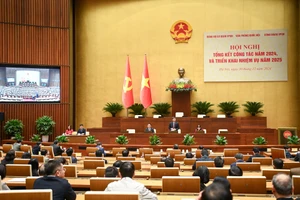 Quang cảnh Hội nghị tổng kết công tác năm 2024 và triển khai nhiệm vụ năm 2025 của Văn phòng Quốc hội. (Ảnh: Duy Linh)