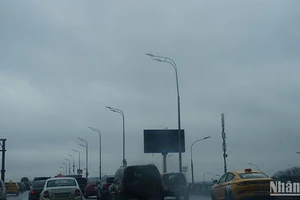 Hiện tượng thời tiết cực đoan tại Moskva. (Ảnh: XUÂN HƯNG)