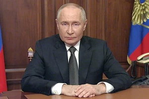 Tổng thống Nga Vladimir Putin phát biểu trước người dân ngày 21/11. (Ảnh: KREMLIN.RU)