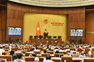 Quang cảnh phiên thảo luận tại Hội trường Diên Hồng, Nhà Quốc hội.